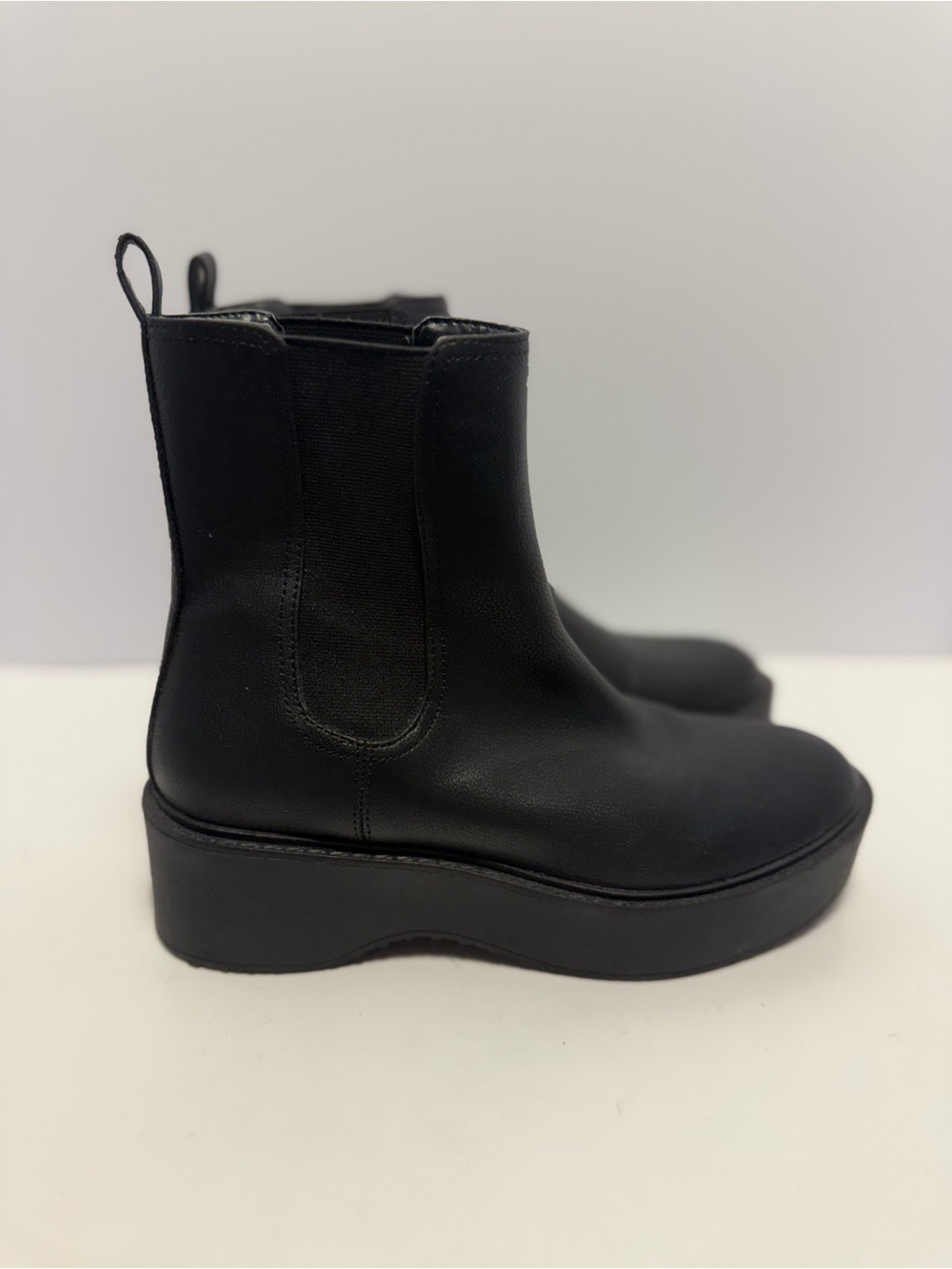 Mix No 6 Caraline Chelsea Ankle Boots Pull On Platform Rubber ladies 7.5